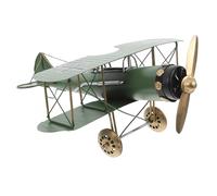 Holibanna Modèle Avion Vintage Fer Forgé Décoratif Maquette Métallique Rétro pour Collectionneurs Décoration de Bureau et Maison Idée Cadeau Amateurs d'Histoire Structure Solide et Élégante