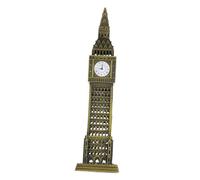 Holibanna Modèle D'architecture Métallique de l'horloge en Alliage de Zinc Or, Sculpture Vintage Décorative Réaliste pour Maison ou Bureau
