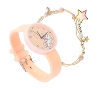 Holibanna Montre Garçon Fille Motif Licorne Créative avec Bracelet Étoile Montre Quartz Étanche pour Fille Apprentissage de Heure et Décoration
