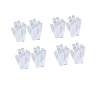 Holibanna Moufles De Gommage Exfoliant Corps De Bain Pour Garçon Et Filles, Lot De 8 Set De, Blanc, Nylon Doux, Lavage De Bain, Nettoyage Profond, Tissu Solide, Adapté Aux Peaux Sensibles