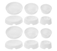 Holibanna Moule à Fondant Réutilisable et Design Élégant 12pcs Forme Bouton en Plastique Blanc Plateau de Façonnage pour Pâtisserie pour Décoration de Gâteaux