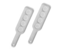 Holibanna Moule en Silicone Blanc 2pcs Compatible Résine et Bijoux pour Plateau Décoratif DIY Moule Époxy Cristal Soi-même