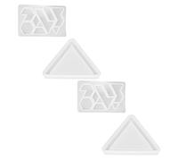 Holibanna Moule en Silicone pour Puzzle DIY, 2 Sets Solide, Facile à Nettoyer, Adapté aux Garçon et Filles, Moules pour Résine Époxy et Artisanat Créatif