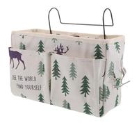 Holibanna Organisateur de Lit Superposé Beige en Tissu et Fer, Design Gain de Place Grosse Capacité, Matins Paresseux Rangement de Magazines