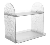 Holibanna Organisateur de Maquillage à Deux Transparent Étagère Cosmétique pour Salle de Bain Rangement Pratique pour Produits de Soin et Accessoires de Beauté