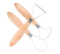 Holibanna Outil de Sculpture en Argile 3 Pièces Manche en Bois et Lame en Acier Inoxydable pour Projets Artistiques et Détails Précis de Modelage