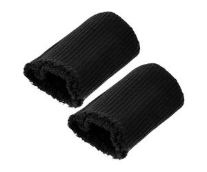 Holibanna Paire de Poignets Tubulaires en Tricot Côtelé Extensible Noir, Manchettes de Remplacement Unisexe, Résistantes et Anti-effilochage, pour Vestes, Sweat-Shirts et Pantalons, Couture