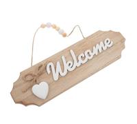Holibanna Panneau De Bienvenue Décoration Murale Suspendue pour Entrée Boutique Plaque Accueillante avec Corde pour Créer Une Ambiance Chaleureuse
