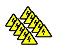 Holibanna Panneaux de sécurité triangulaires jaunes 50pcs autocollants pour identification rapide dans équipements électriques domestiques et professionnels