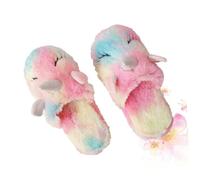 Holibanna Pantoufle Licorne Peluche Pour Automne Hiver Pantoufle Coton Chaud Intérieur Antidérapant Confortable