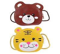 Holibanna Paquet à Bandoulière Portable pour Garçon et Filles 2pcs Mignon en Cuir PU Léger Grosse Capacité pour Sorties Quotidiennes et Fêtes