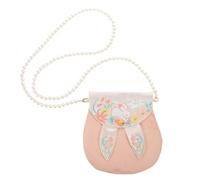 Holibanna Paquet Bandoulière Lapin Brodé pour Filles en Polyester avec Chaînette Fausses Perles 110 Cm, Paquet Kawaii Dessin Animé pour Pâques, Anniversaire et Usage Quotidien