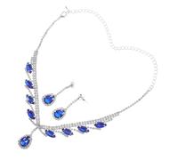 Holibanna Parure Bijoux Femme Rhinestone Étincelante Collier Ras Du Cou et Boucles Oreilles Pendantes pour Mariage Soirée Cérémonies