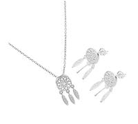Holibanna Pendentif Et Boucles Oreilles Attrape-rêves Cadeau Pour Femme Collier Et Boucles Oreilles Ensemble De Bijoux