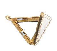 Holibanna Pendentif Photo Triangle DIY Alliage Léger et Orné de Strass Boîte à Photo Ouvrable sans Chaîne Bijou Créatif pour Souvenirs