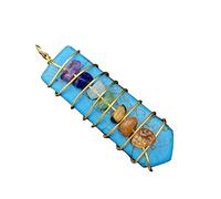 Holibanna Pendentif Pierre Naturelle Irrégulière Enroulé Fil DIY Bijou Pendentif pour Collier Femme Décoratif et Polyvalent pour Chaîne Couleur Aléatoire Couleur Aléatoire