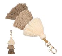 Holibanna Pendentif Pompon Porte-clés Pompon pour Femme Bijou De à Pampille Garniture De Bord Mini à Dos Déco Polyester Coton Multicouche Manquer Fil De Coton