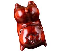 Holibanna Pendentif Porte-clés Accessoire Artisanal Délicat et Chic Cochon en Bois de Santal Marron, Décoration Suspendue Vintage pour DIY pour Décoration Sapin Animaux