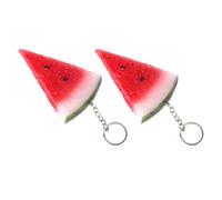 Holibanna Pendentifs Décoratifs Tranche de Pastèque en Pvc 2 Pièces, Facile à Utiliser, Design Créatif pour Paquet à Main ou Porte-clés Mignon et Original