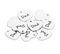 Holibanna Pendentifs en Acier Inoxydable Accessoires Antirouille 10pcs de Cœur Argentés pour Fabrication de Bijoux pour Embellissement de Vêtements