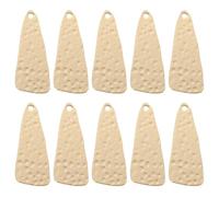 Holibanna Pendentifs en Métal Doré Cuivre Design Perforé Unique 10pcs Artisanat Fait Main pour Fabrication de Bijoux pour Création de Boucles D'oreilles