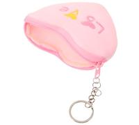 Holibanna Petite Pochette Peluche Forme De Cœur à Main Mignon pour Pouch Peluche Rose Pratique pour Clés Et