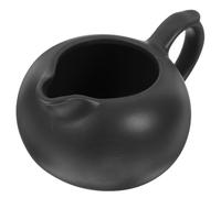 Holibanna Pichet à Lait en Céramique Noir Moyen, Crémier sans Poignée, Pot à Sirop pour Café, Bouilloire à Lait Résistante et Lisse, Contenant Pratique pour Service et Décoration Latte,