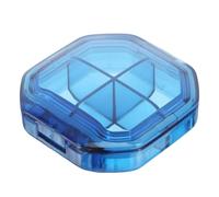 Holibanna Pilulier de Voyage Étanche avec Compartiments Hermétiques Organisateur Quotidien Portable pour et Compléments Boîte Pilules Jours Compacte et Polyvalente Bleu Transparent