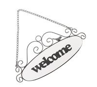 Holibanna Plaque De Porte Décorative Fer Enseigne De Bienvenue Européenne Ornements Suspendus pour Maison Rustique Accroche Porte Créative