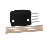 Holibanna Plaque de Renfort D-type pour Porte Couvre-plaques de Verrouillage Inoxydable Kit de Fixation avec Vis et Lattes Résistant à Eau pour Réparation et Restauration des Gâches de