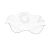 Holibanna Plat en Verre Transparent Ondulé de 115 Mm pour Aromathérapie, Plateau Stable et Élégant pour Diffuseur D'huiles Essentielles, Décoration Minimaliste Maison