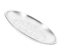 Holibanna Plateau Inoxydable pour Rangement Et Décoration Assiette à Bijoux Cérémonielle Plateau à Bougies pour Cérémonies De Tarot Et Événements Spirituels