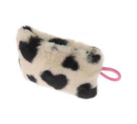 Holibanna Pochette Plush pour Femmes Sac Mini De Voyage pour Et Trousse Coeur pour Cosmétique Et Accessoires pour Sorties