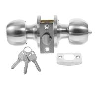 Holibanna Poignée de Porte avec Serrure et Clé pour Chambre et Salle de Bain Installation Facile Design Élégant Verrouillage Intérieur par Bouton Tournant Compatible Portes Épaisseur