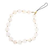 Holibanna Porte Clé et Dragonne pour Téléphone avec Perles Forme de Cœur Accessoire Élégant et Polyvalent pour Étuis de Téléphone Décoration et Pratique pour Femmes