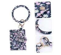 Holibanna Porte-Clés Bracelet en PU Multifonctionnel Paquet à Clés Compact et Résistant Couleur Cerisier Porte-Cartes Pratique pour Voyage et Usage Quotidien