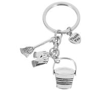 Holibanna Porte-clés Ménage avec Seau Balai et Protection Cadeau de Remerciement pour Femme de Ménage Porte-clés Conciergerie Nettoyage Pendentif Seau Charmant pour Personnel Entretien