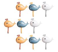 Holibanna Porte-clés Mural de Baleine 9 Pièces en Abs Autocollant, Support de Rangement Facile à Installer et Gain de Place Maison