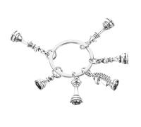 Holibanna Porte-clés Pièce D’échecs Miniatures Décoratif En Métal Léger Pour Amateurs D’échecs Présent Anniversaire Paquet Voiture