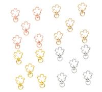 Holibanna Porte-Clés Sakura en Alliage Lot de 20 Pendentif DIY Créatif pour Accessoires de Paquet Matériel d'Artisanat Fête Décoration