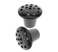 Holibanna Porte-Fleurs pour Tombe Noir en Plastique 16 Trous Socle De Composition CimetièRe Lot De 2 Inserts pour Vase À Fleurs Marqueurs Tombes FunéRaires
