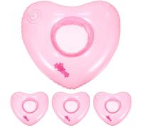 Holibanna Porte-gobelet Facile à Gonfler 4pcs en PVC de Cœur Gonflable et Stable Accessoire Créatif pour Boisson Flottante pour Plage et Fête D'été