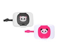 Holibanna Porte-Lingettes pour Bébé Portable 2Pcs - Étui à Lingettes en Plastique Adorable Compatible Poussette pour Voyage Couvercle Pratique