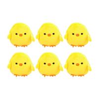 Holibanna Porte-Monnaie en Peluche de Poulet Jaune, Lot de 6 Pièces, pour Tenir Clés et Câbles, pour Shopping et Voyage en Plein Air