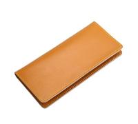 Holibanna Portefeuille Dames Porte-Feuille en Cuire Élégant Portefeuille Long à Main Long Exquis Porte-Monnaie Pochette Pliant Peau De Vache Yellow