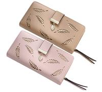 Holibanna Portefeuille Élégant Pochette Créative À Fermeture Éclair en Forme De Feuille Petit Porte-Monnaie pour Porte-Cartes