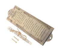 Holibanna Religieuse décor du Patrimoine hispanique mezouzah avec Rouleau pour Porte décorations de Jardin en métal extérieur mezouza avec Rouleau mezouza chrétienne Alliage Doré