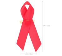Holibanna Ruban de Sensibilisation au Sida Rouge 16 Cm X 1,3 Cm Épingle Amovible, Lot de 50 Broches Réutilisables pour Collecte de Fonds et Soutien, Accessoires Légers et Résistants