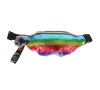 Holibanna Sac Banane Holographique Femme Sac à Étanche Ceinture Fanny Pack Multifonctionnel pour Sports Shopping Et Activités De Plein Air Effet Étoile Colorée