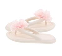 Holibanna Sandales Femme Plates Estivales Roses avec Fleurs Tongs Antidérapantes Confort pour Plage et Usage